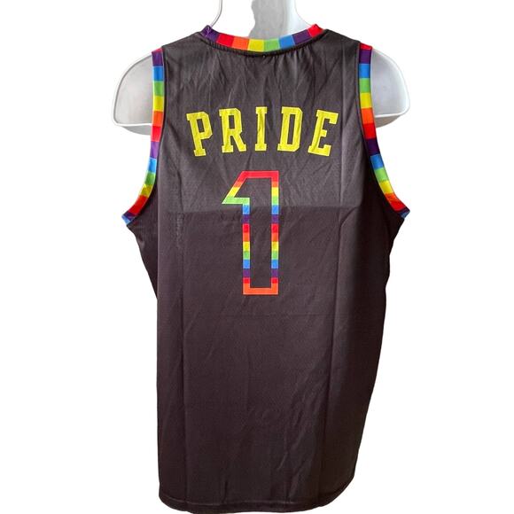LA Lakers NBA Limited Edition Pride Night LGBTQIA Rainbow Jersey Size Large - Picture 4 of 5